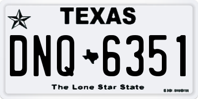 TX license plate DNQ6351