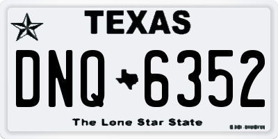 TX license plate DNQ6352