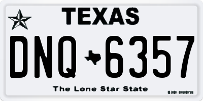 TX license plate DNQ6357