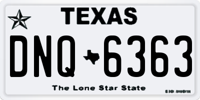 TX license plate DNQ6363