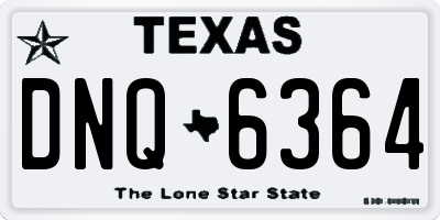TX license plate DNQ6364