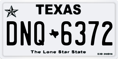 TX license plate DNQ6372