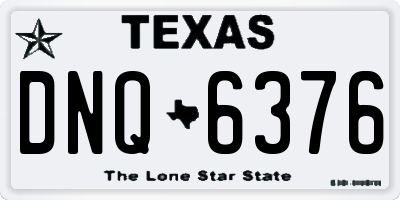 TX license plate DNQ6376