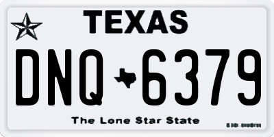 TX license plate DNQ6379