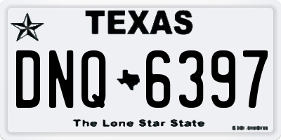 TX license plate DNQ6397