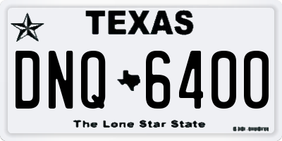 TX license plate DNQ6400