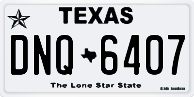 TX license plate DNQ6407