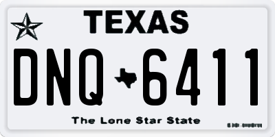 TX license plate DNQ6411