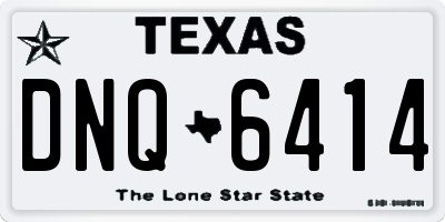 TX license plate DNQ6414
