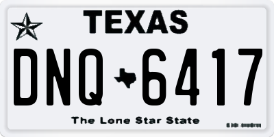 TX license plate DNQ6417