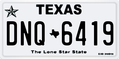 TX license plate DNQ6419