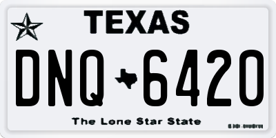 TX license plate DNQ6420
