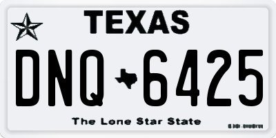 TX license plate DNQ6425