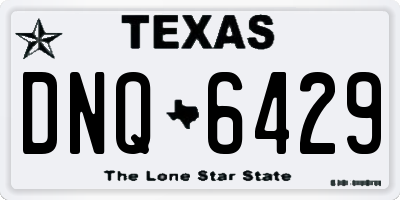 TX license plate DNQ6429