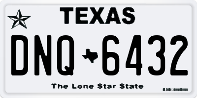 TX license plate DNQ6432