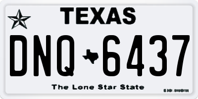 TX license plate DNQ6437