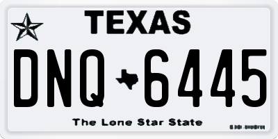 TX license plate DNQ6445