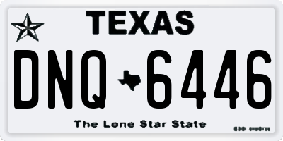 TX license plate DNQ6446