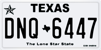 TX license plate DNQ6447