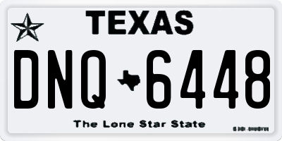 TX license plate DNQ6448