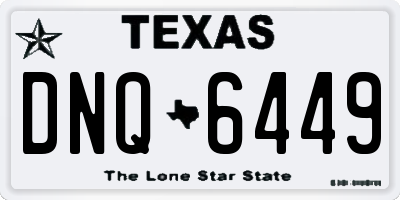 TX license plate DNQ6449