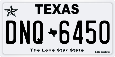 TX license plate DNQ6450
