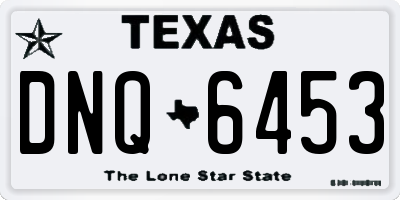 TX license plate DNQ6453
