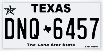 TX license plate DNQ6457