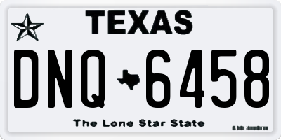 TX license plate DNQ6458