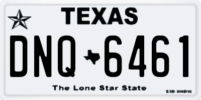 TX license plate DNQ6461