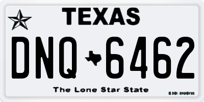 TX license plate DNQ6462