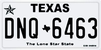 TX license plate DNQ6463