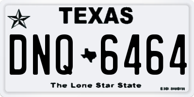 TX license plate DNQ6464