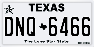 TX license plate DNQ6466