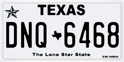 TX license plate DNQ6468