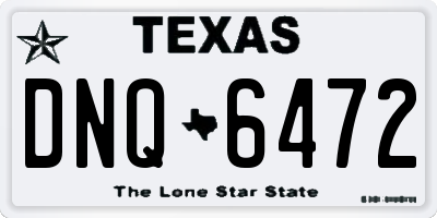 TX license plate DNQ6472