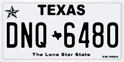 TX license plate DNQ6480