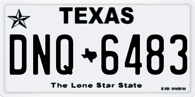 TX license plate DNQ6483