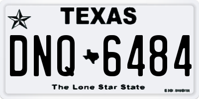 TX license plate DNQ6484