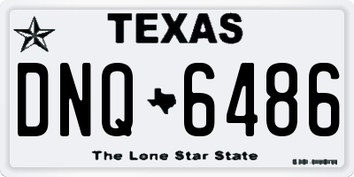 TX license plate DNQ6486