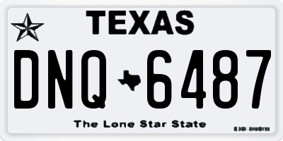 TX license plate DNQ6487