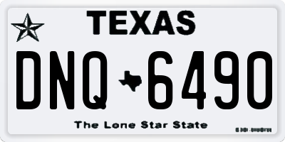 TX license plate DNQ6490