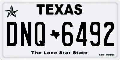 TX license plate DNQ6492