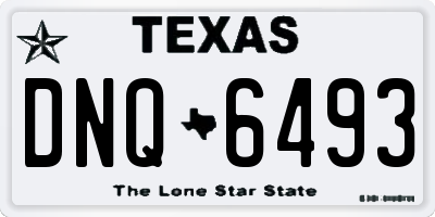 TX license plate DNQ6493