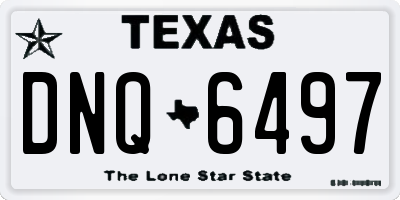 TX license plate DNQ6497
