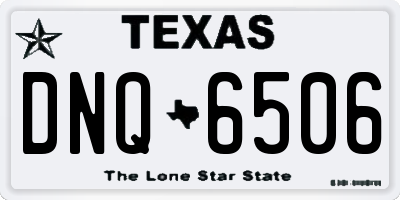 TX license plate DNQ6506