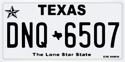 TX license plate DNQ6507