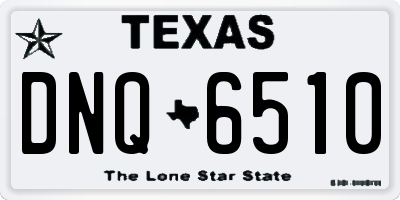 TX license plate DNQ6510