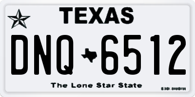 TX license plate DNQ6512