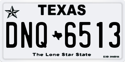 TX license plate DNQ6513